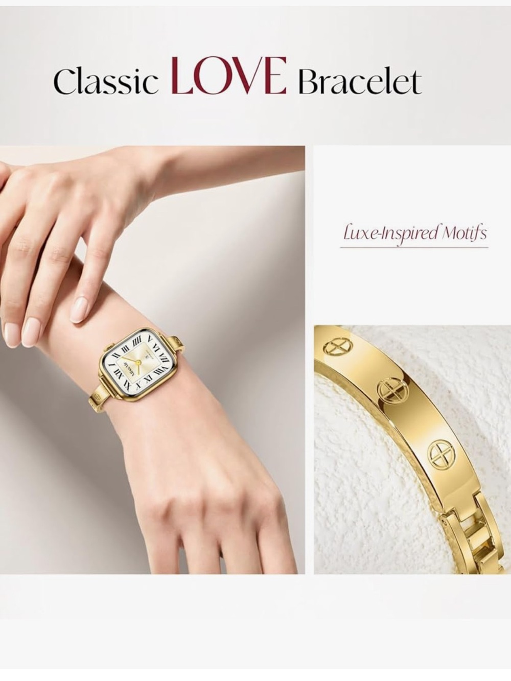 Gold Stainless Steel Slim Smartwatch Band - Picture 5 of 6